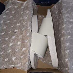 Polo by Ralph Lauren White Slide Sandals